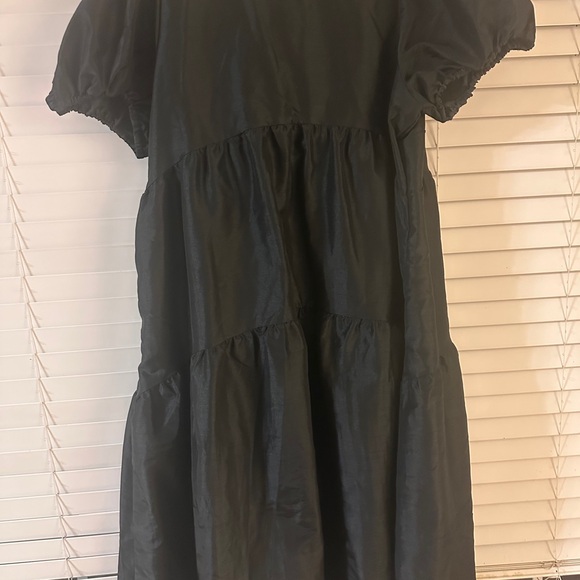 Kika Vargas Black Puff Sleeve Midi Dress - Picture 4 of 7